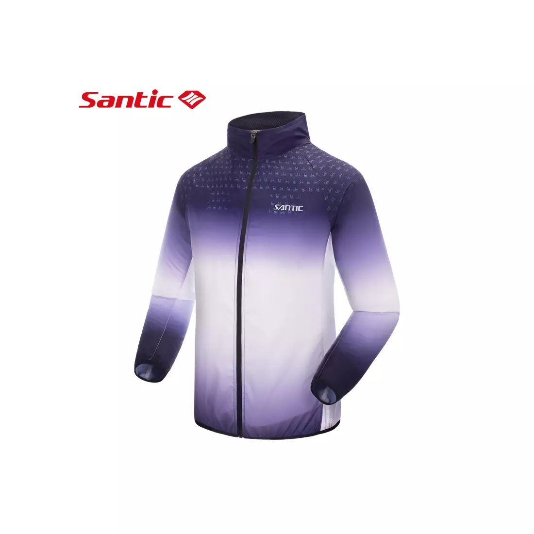 SANTIC light cycling jacket, white and purple