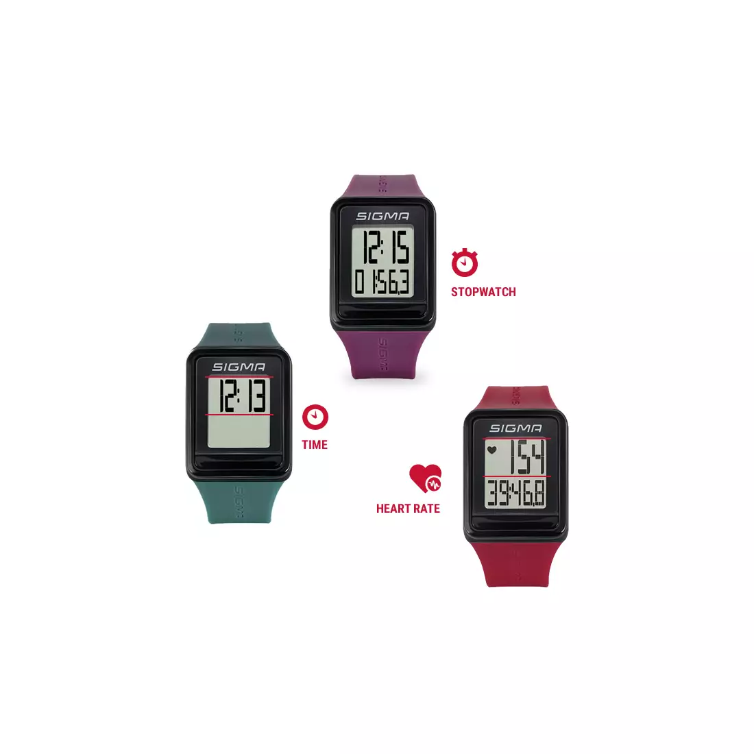 SIGMA iD.GO red heart rate monitor