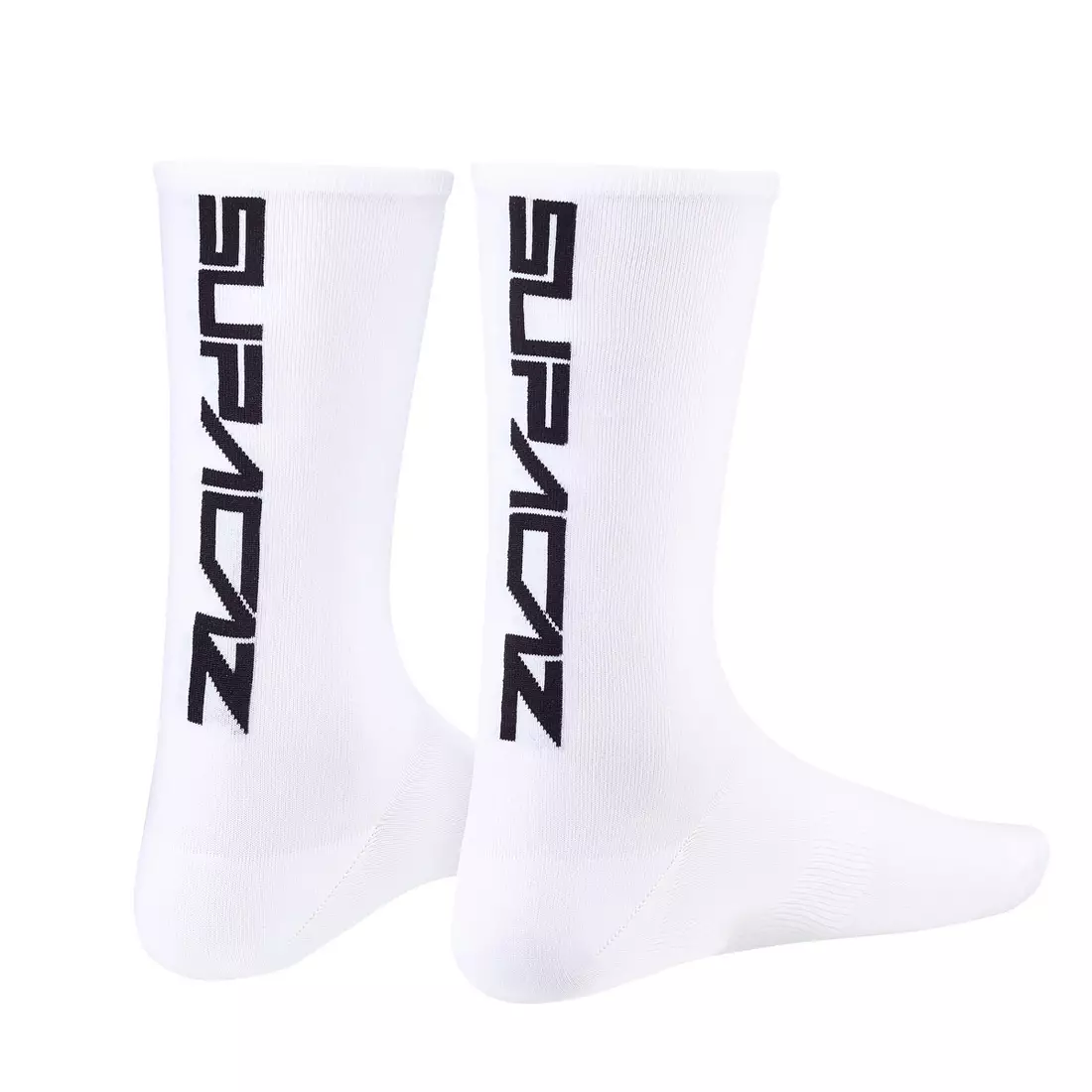 SUPACAZ white and black cycling socks