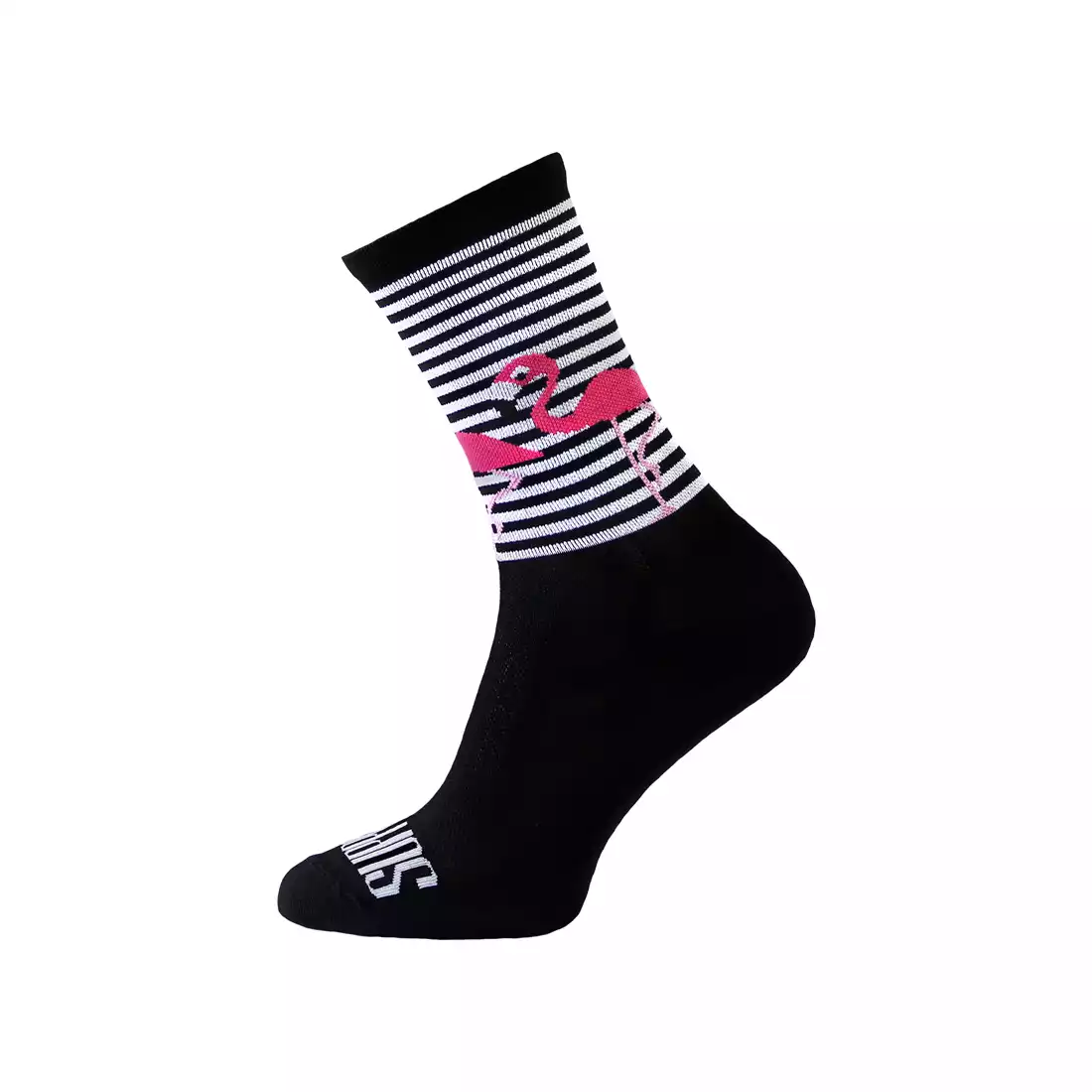 SUPPORTSPORT Cycling socks, Flamingo Stripes