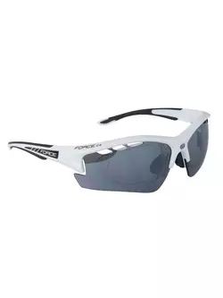 9092225 FORCE RIDE PRO glasses with replaceable lenses + correction white