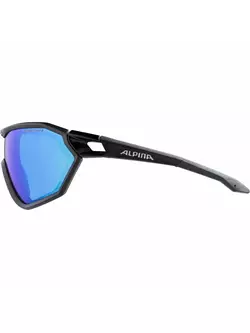 ALPINA SS19 S-WAY GLASSES L CM + color BLACK MATT glass BLUE MIRROR S3 A8625031