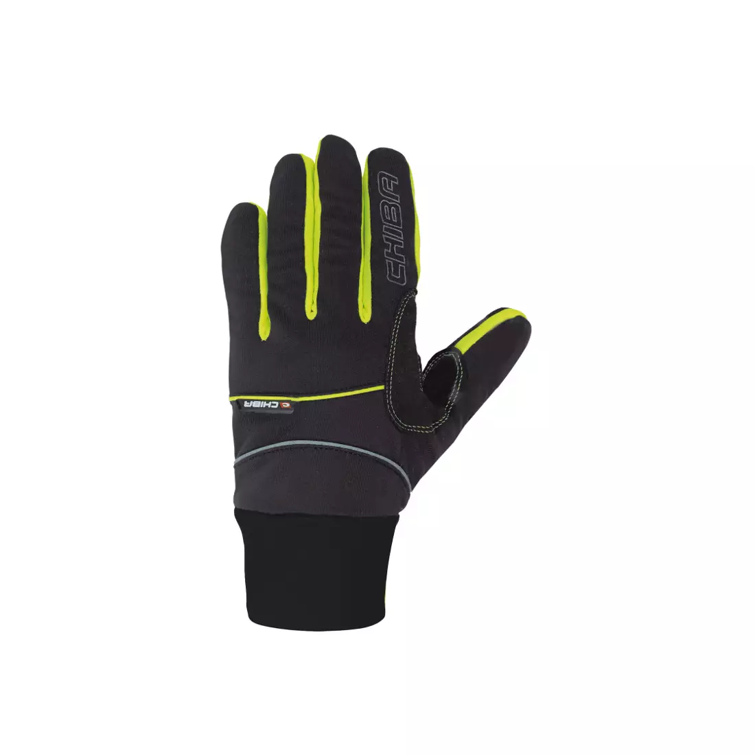 CHIBA CROSS WINDSTOPPER - winter gloves, black-fluorine-green 31517