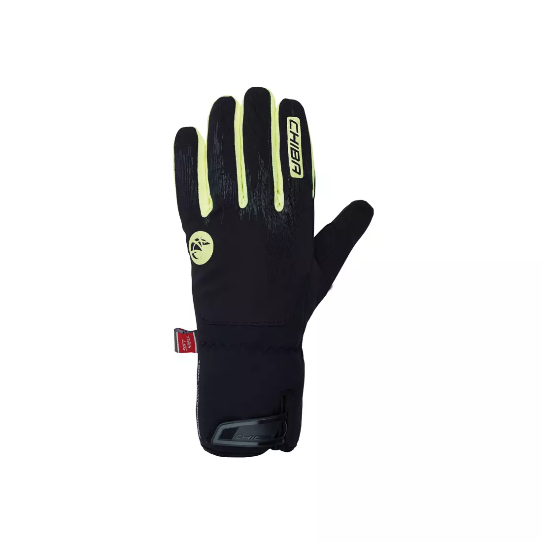 CHIBA DRY STAR SUPERLIGHT winter gloves for cycling, black-fluor yellow 31217