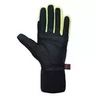 CHIBA DRY STAR SUPERLIGHT winter gloves for cycling, black-fluor yellow 31217
