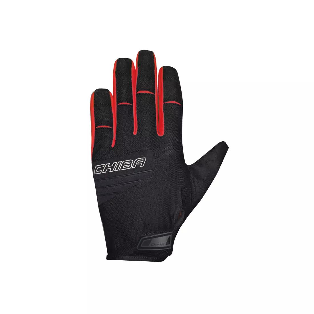 CHIBA TITAN summer cycling gloves, long finger, black-red 30786