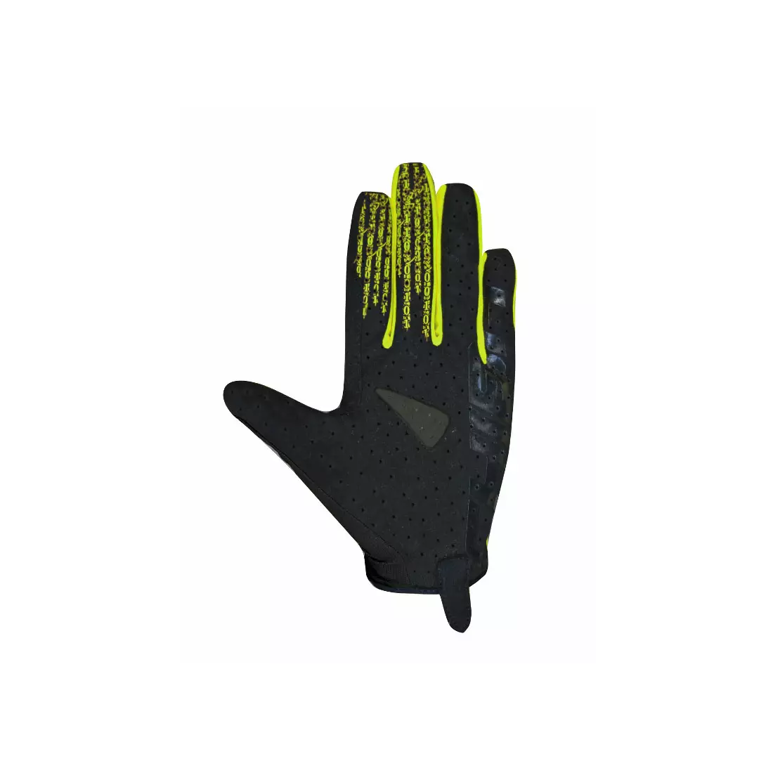 CHIBA TITAN summer long finger cycling gloves, black fluor yellow 30786