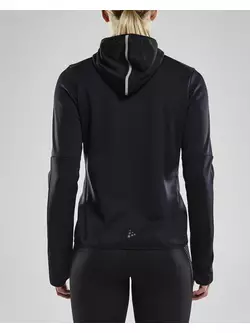 CRAFT EAZE women's warm sports sweatshirt with hood, black 1906033-999000