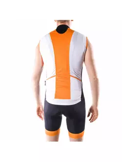 DEKO HAITI II men's sleeveless cycling jersey, white and orange