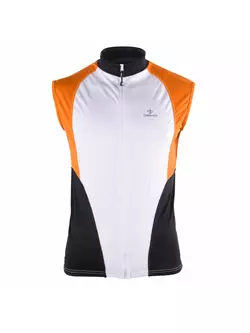 DEKO HAITI II men's sleeveless cycling jersey, white and orange