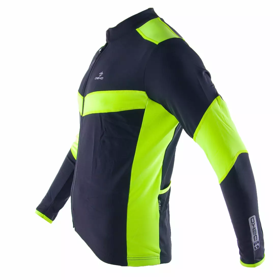 DEKO HUM D-Robax cycling sweatshirt black-fluor yellow
