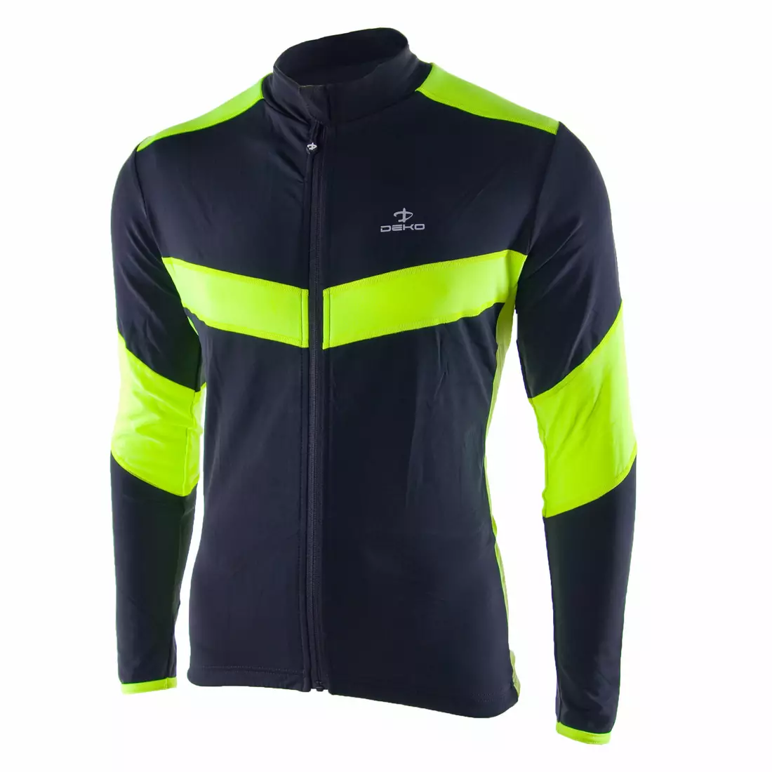 DEKO HUM D-Robax cycling sweatshirt black-fluor yellow