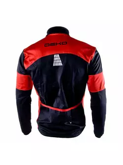 DEKO HUM black and red softshell cycling jacket