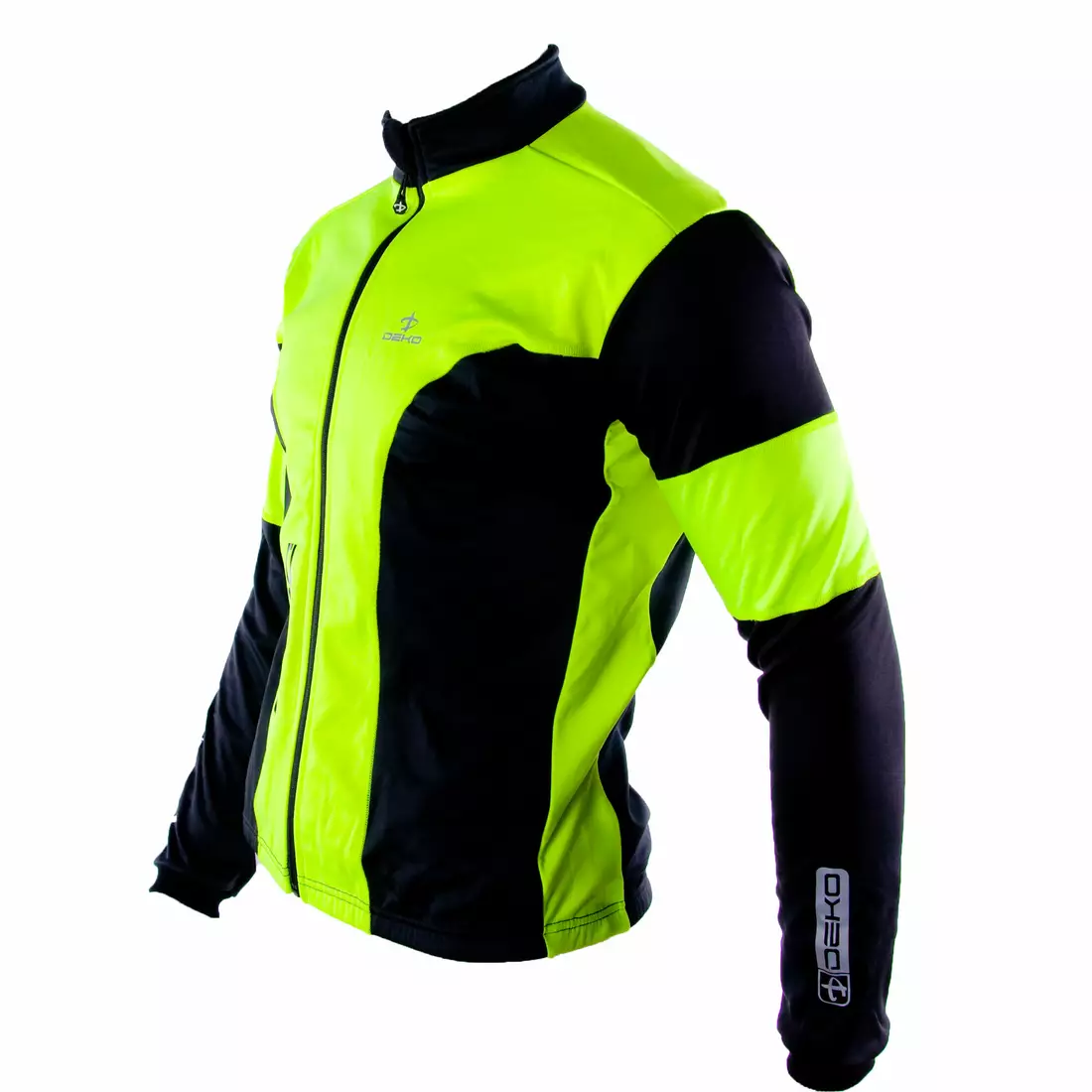 DEKO HUM cycling softshell jacket black-fluor yellow