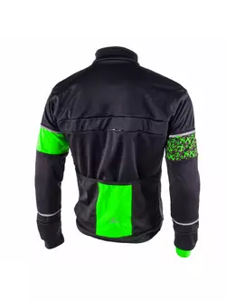 DEKO KOLUN bicycle softshell jacket black-fluor green