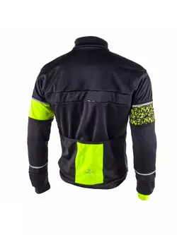 DEKO KOLUN bicycle softshell jacket black-fluor yellow