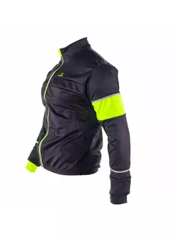 DEKO KOLUN bicycle softshell jacket black-fluor yellow