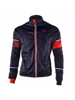 DEKO KOLUN black and red softshell cycling jacket