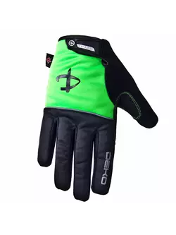 DEKO ROST winter cycling gloves black-fluor green DKWG-0715-006A