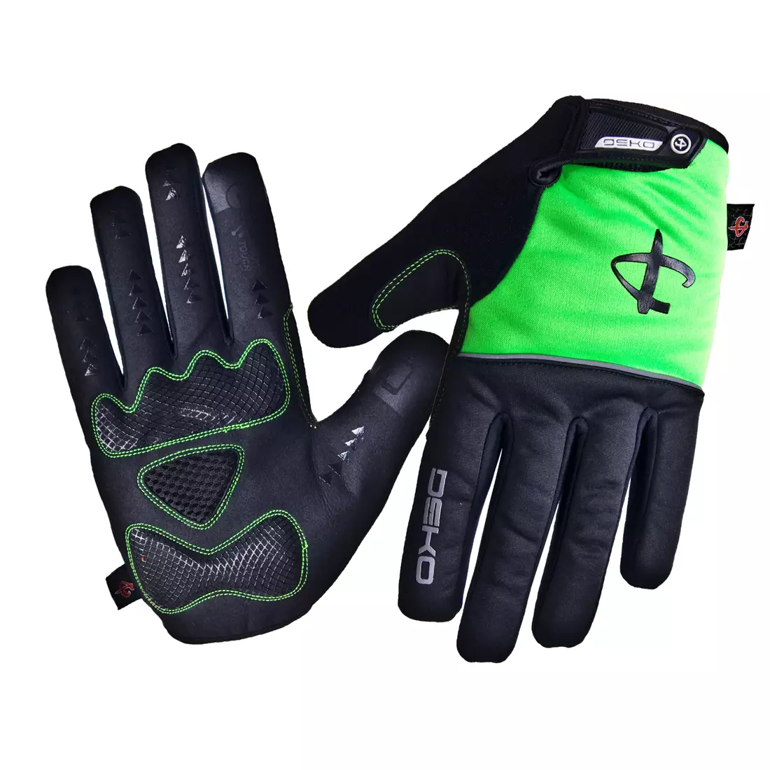 DEKO ROST winter cycling gloves black-fluor green DKWG-0715-006A