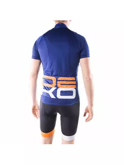 DEKO SET1 men's bib shorts black-orange-white