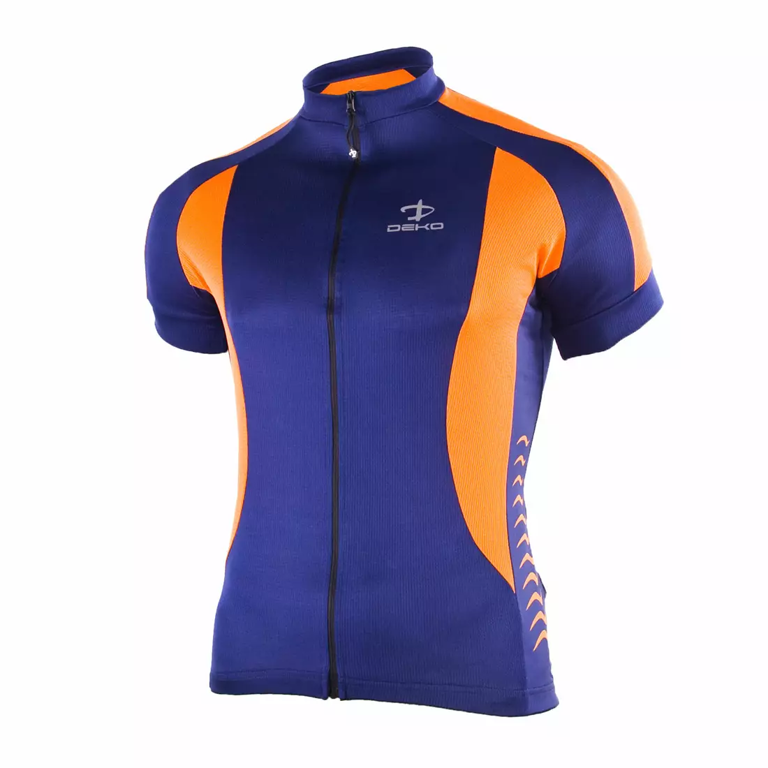 DEKO WHITE Navy blue and orange cycling jersey