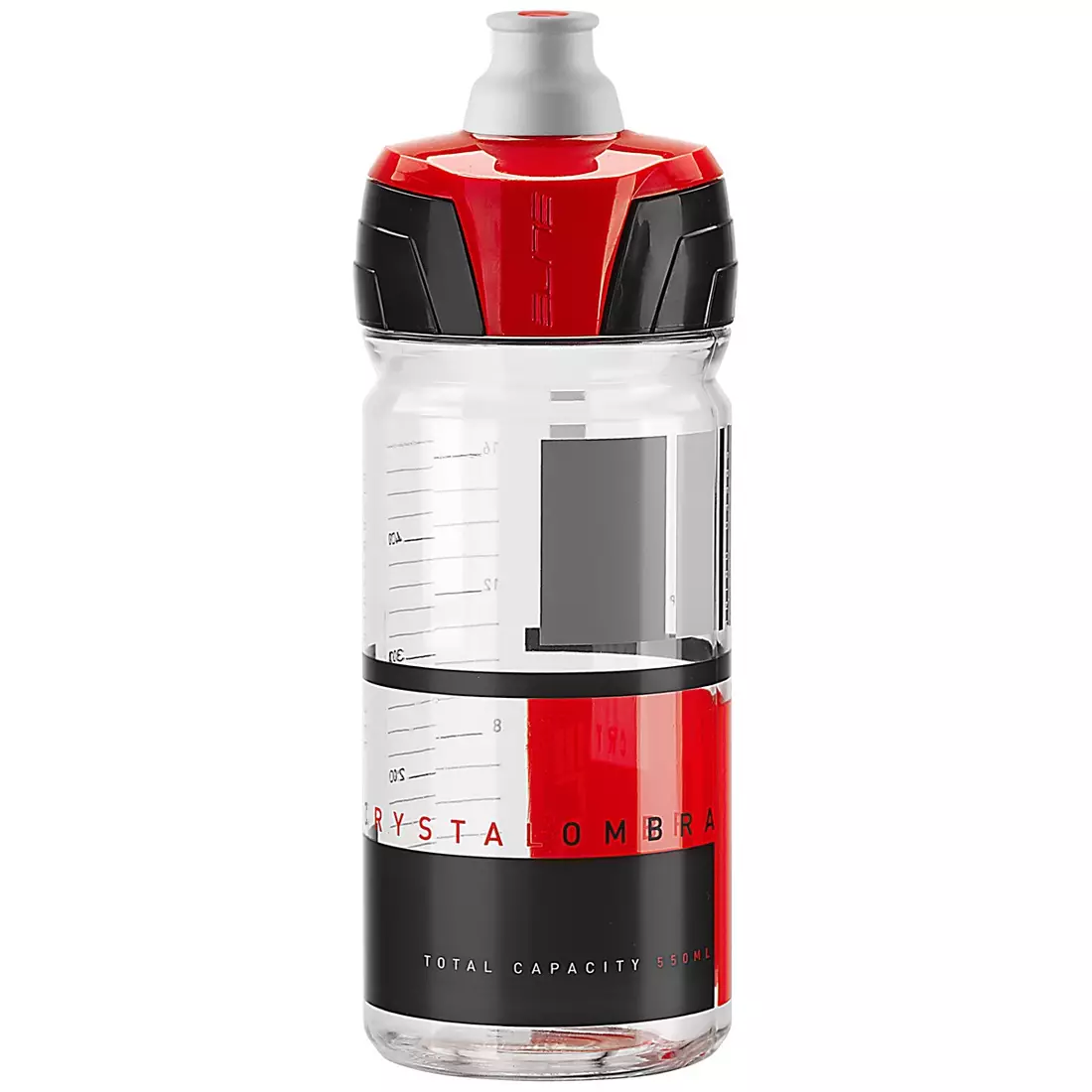 Elite Crystal Ombra bicycle bottle Clear-Red Graphics 550ml EL0150121 SS19