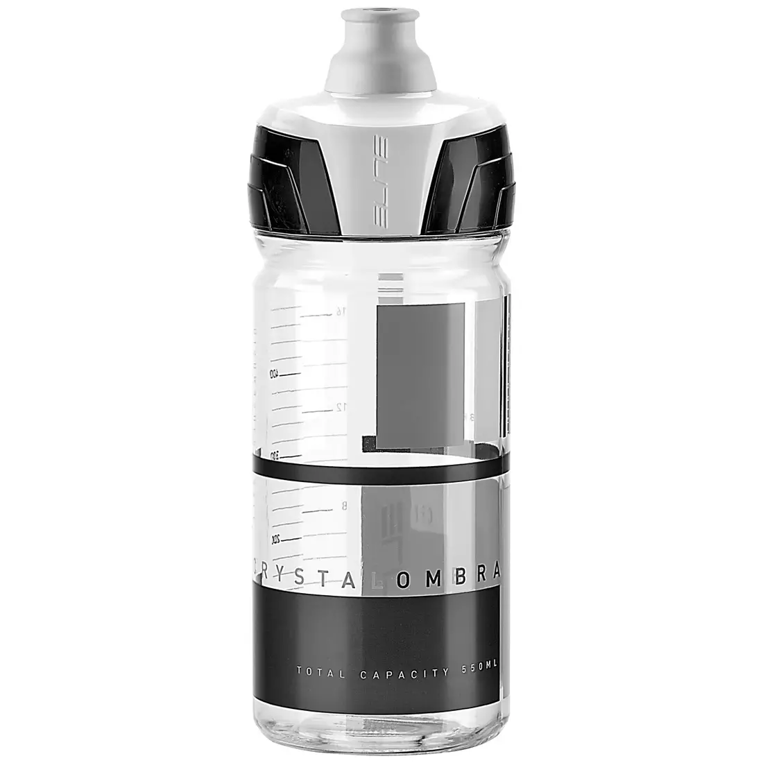 Elite Crystal Ombra bicycle bottle transparent. - Gray Graphics 550ml EL0150123 SS19