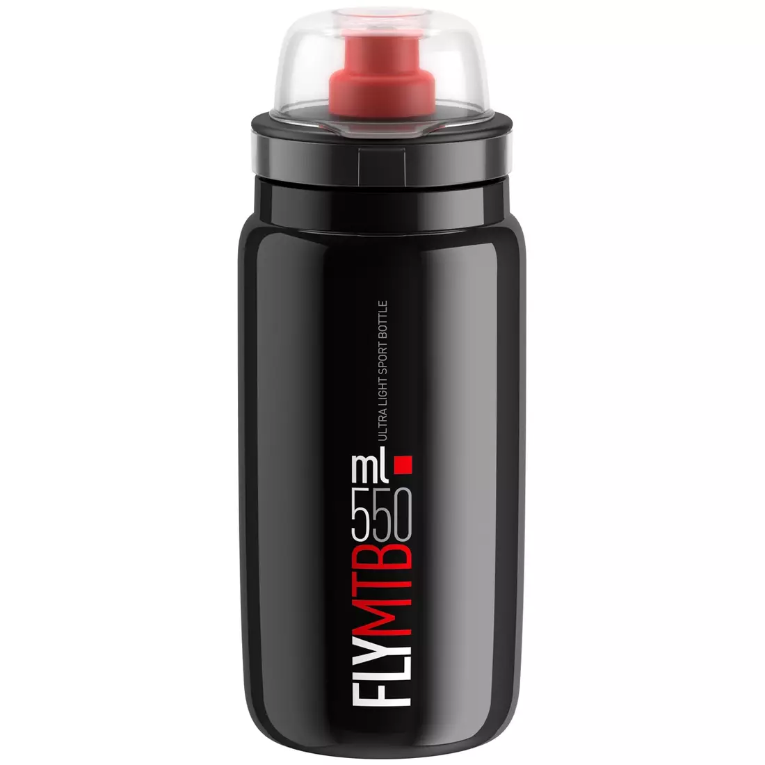 Elite bicycle bottle Fly MTB Black Red logo 550ml EL0160499 SS19