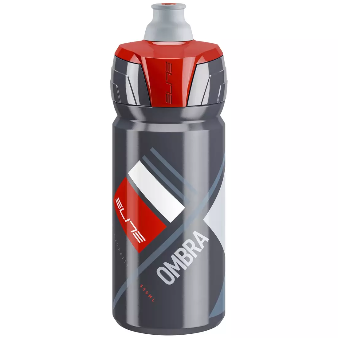 Elite bicycle bottle Ombra Gray - Red Graphics 550ml EL0150115 SS19