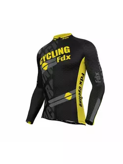 FDX 1050 men's bicycle sweatshirt black and yellow