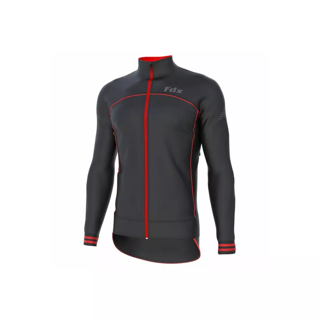 FDX 1310 men's insulated cycling jacket, black and red
