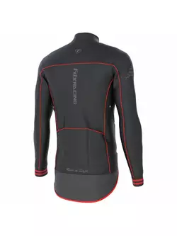 FDX 1310 men's insulated cycling jacket, black and red