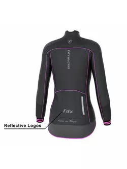 FDX 1310 women's insulated cycling jacket, black and pink