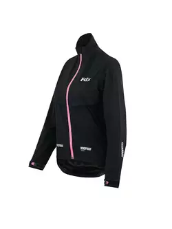 FDX 1410 Women's waterproof, rainproof cycling jacket, black-pink