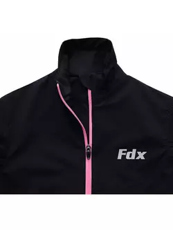 FDX 1410 Women's waterproof, rainproof cycling jacket, black-pink