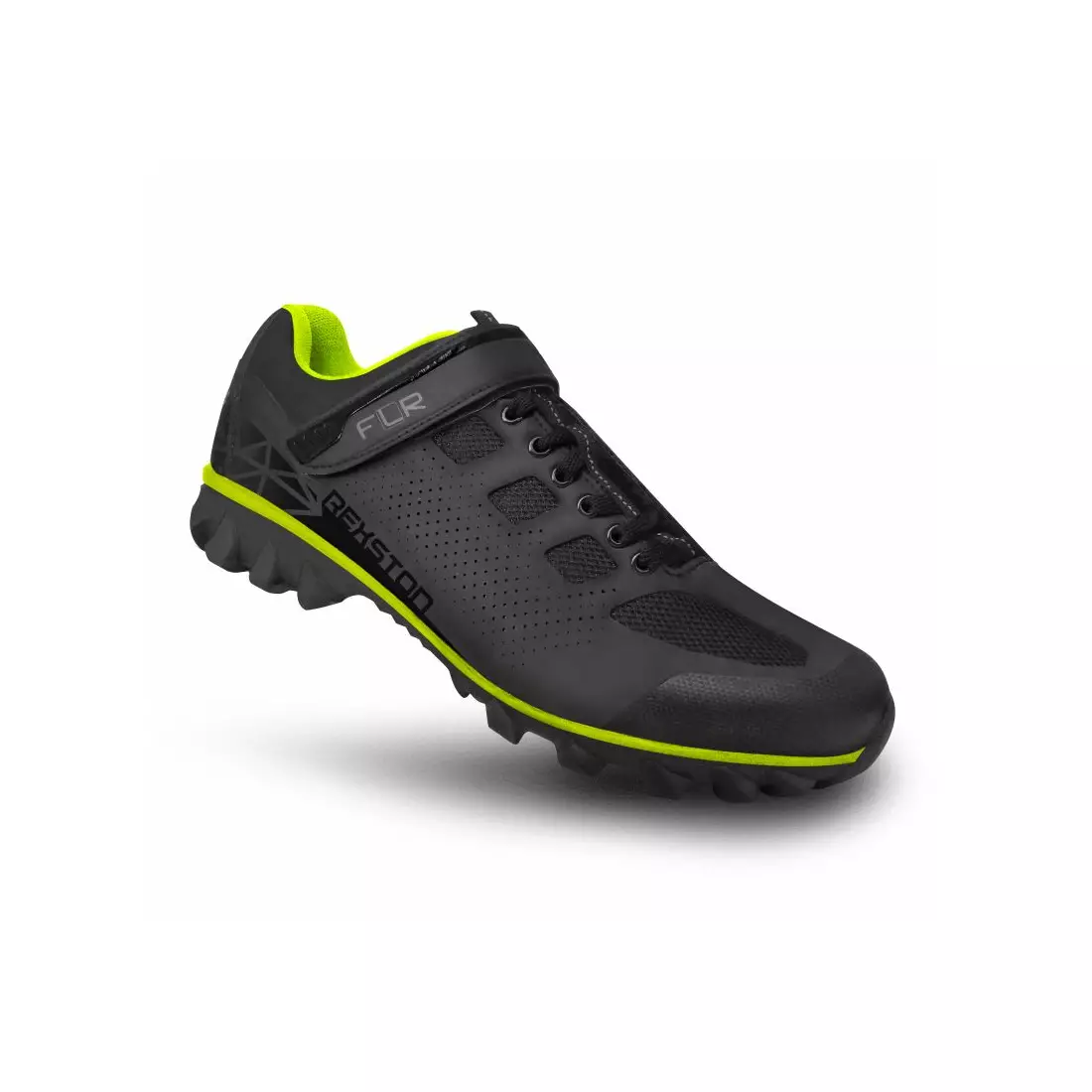 FLR REXSTON hiking shoes black fluor yellow