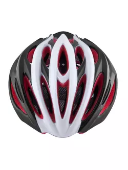 FORCE BAT bicycle helmet, black, white and red
