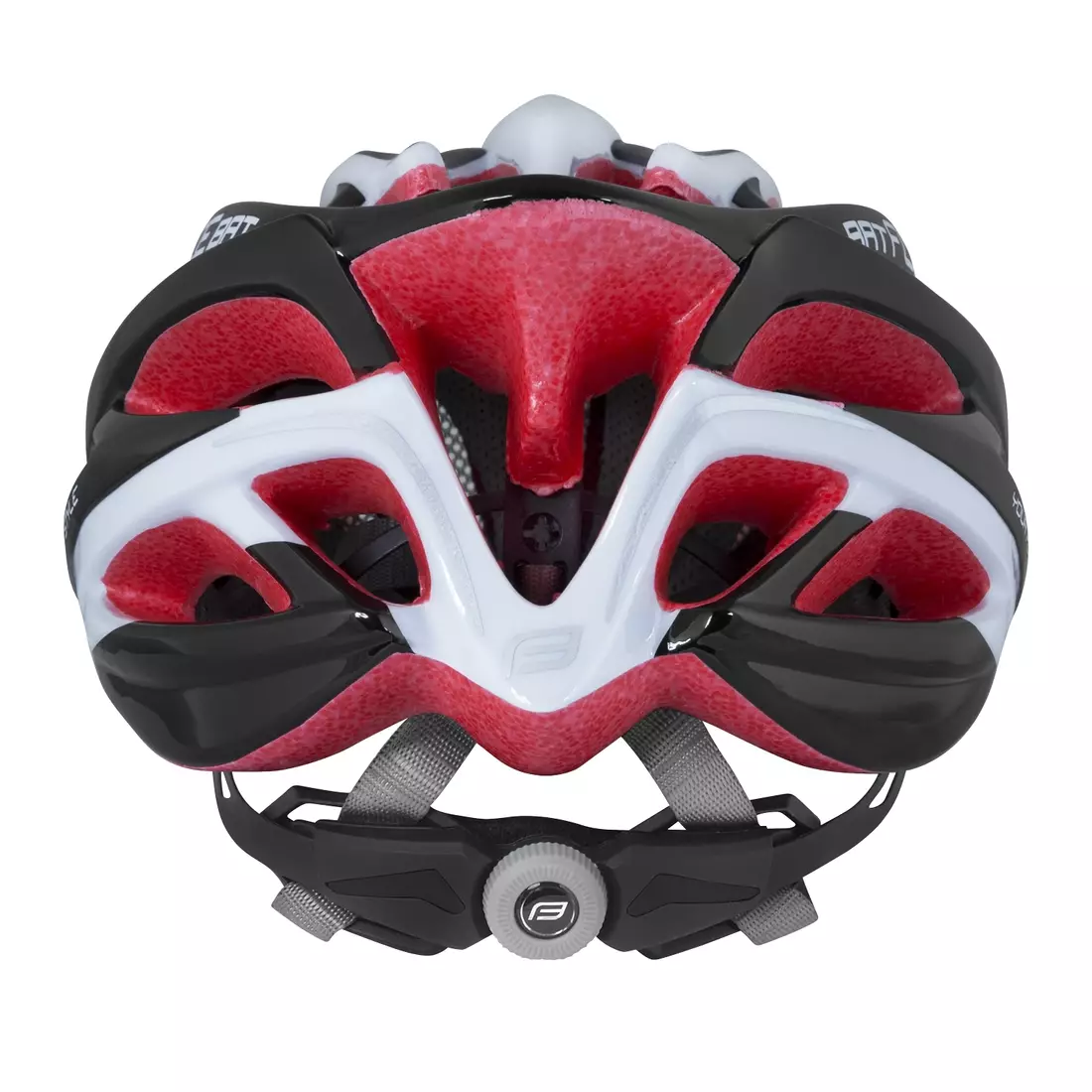 FORCE BAT bicycle helmet, black, white and red