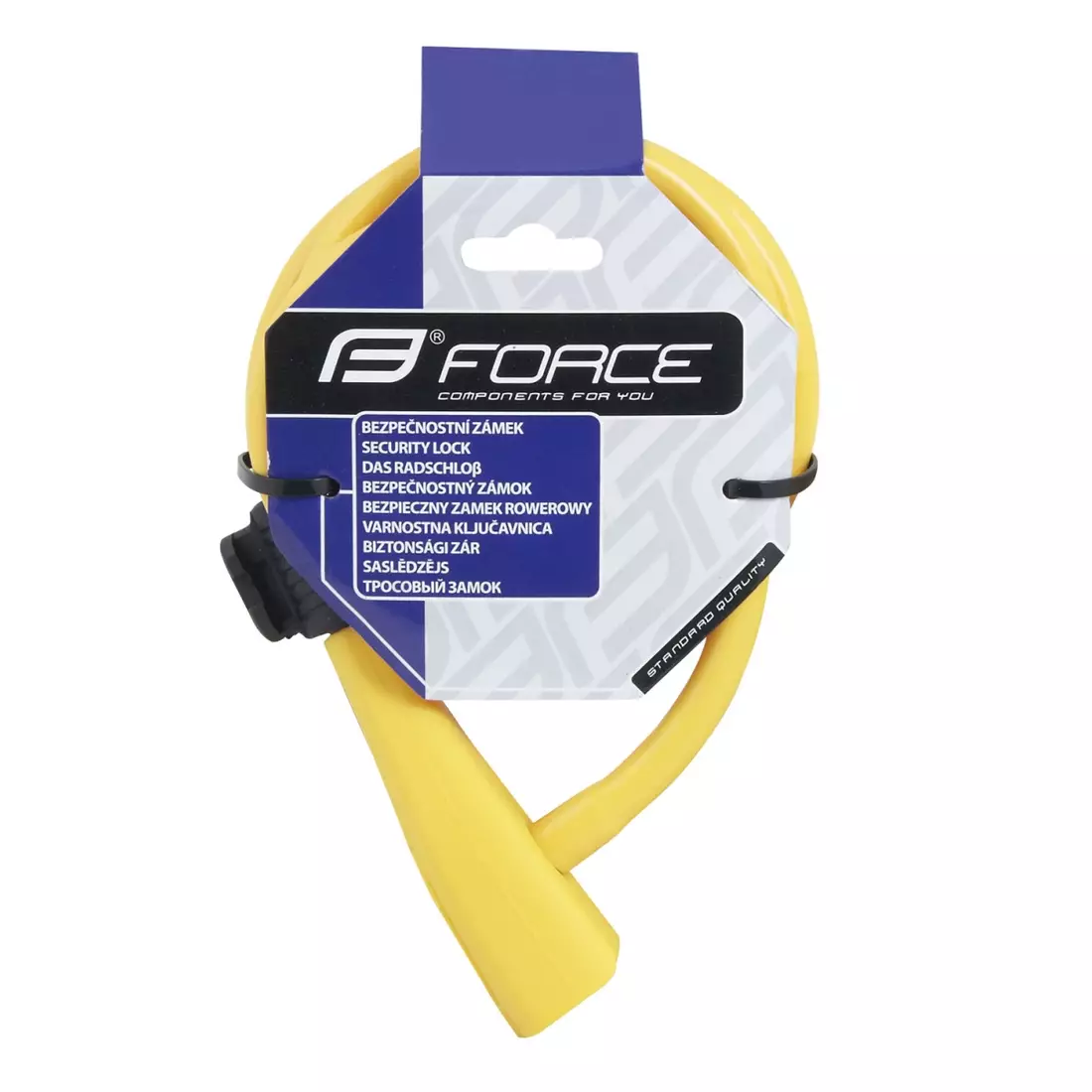 FORCE Bicycle lock yellow 120cm/10mm 49172
