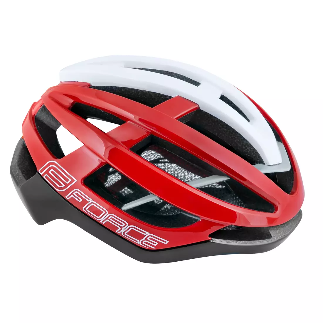 FORCE LYNX Bicycle helmet white/red