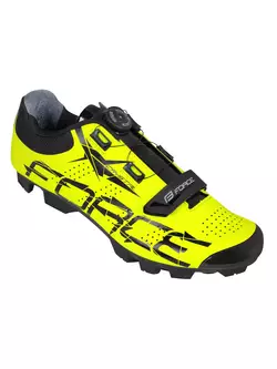 FORCE MTB CRYSTAL bicycle boots fluor