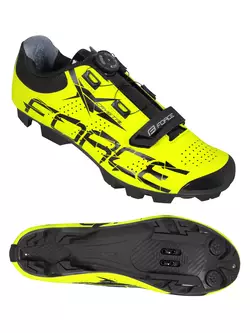 FORCE MTB CRYSTAL bicycle boots fluor