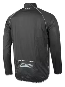 FORCE ONE PRO SLIM ultralight windbreaker jacket for cycling, black 89999