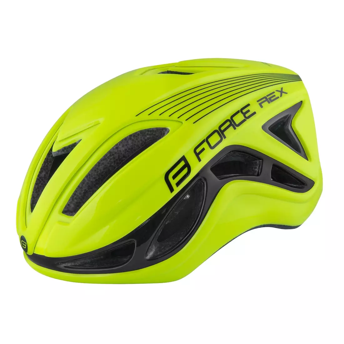 FORCE REX bike helmet fluor yellow