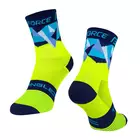 FORCE TRIANGLE cycling/sports socks, yellow-blue