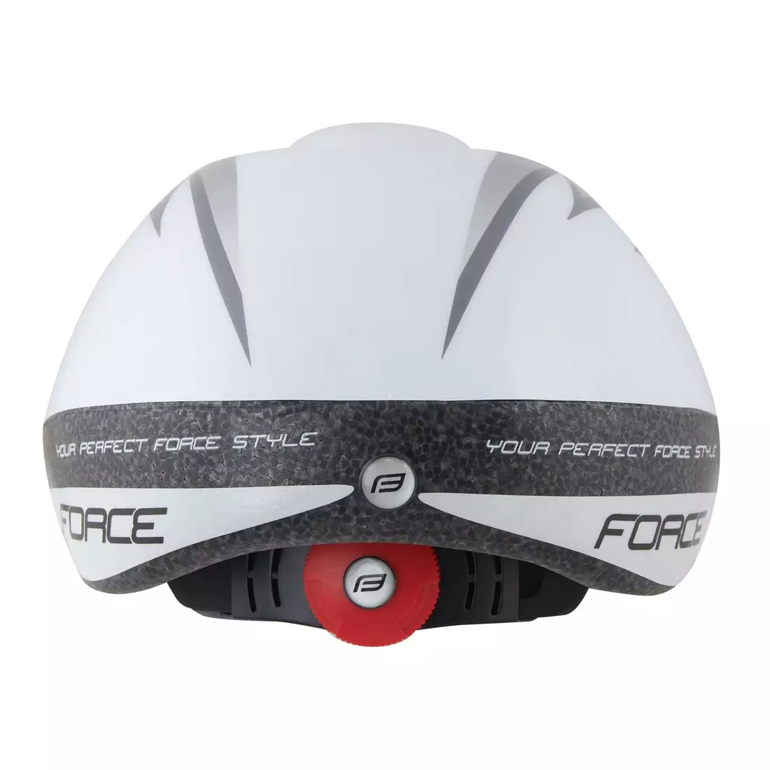FORCE children's bicycle helmet FUN STRIPES, White and red