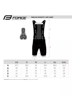 FORCE cycling shorts with braces B45 black-yellow 900288