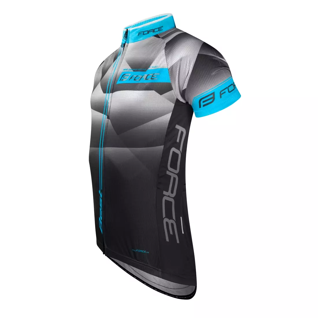 FORCE men's cycling jersey BEST black-gray-blue 9001292