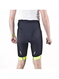 KAYMAQ PRO 30201 - men's bibless cycling shorts, HP Carbon, color: Fluor yellow